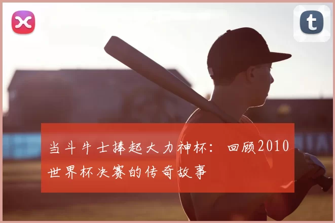 当斗牛士捧起大力神杯:回顾2010世界杯决赛的传奇故事